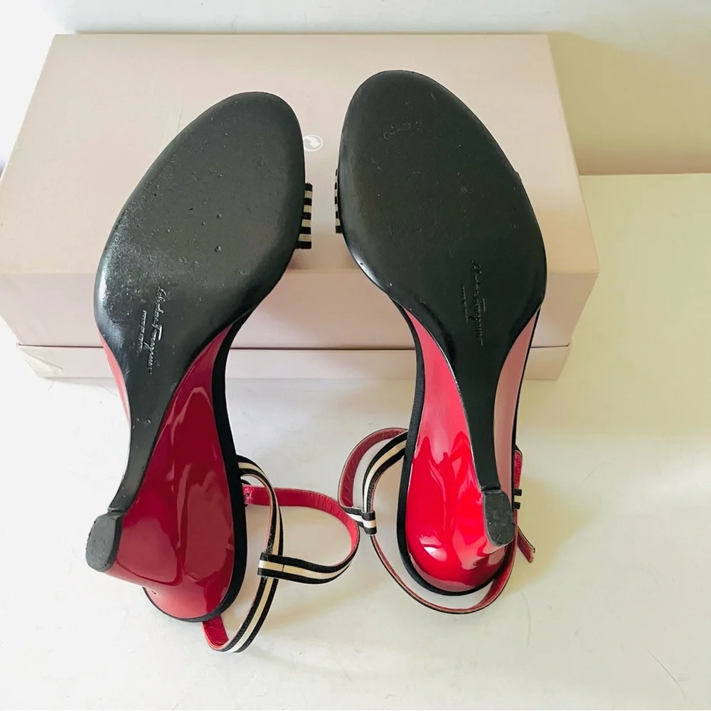 Salvatore Ferragamo red lacquered